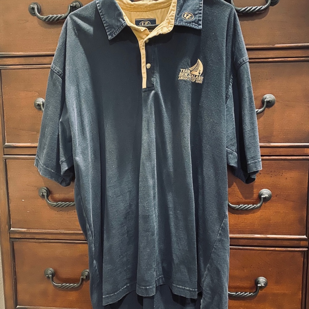 Navy blue polo - team New Zealand America’s Cup